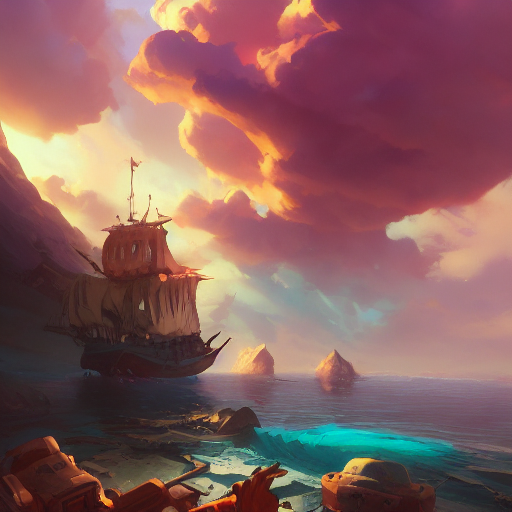 Stable Diffusion prompt: pirate cannon, cgsociety, fantas...