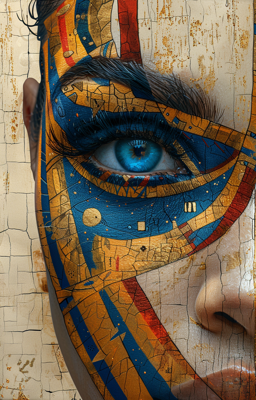 Midjourney prompt: Beautiful woman with big blue eyes and long eyelas... - Midjourney
