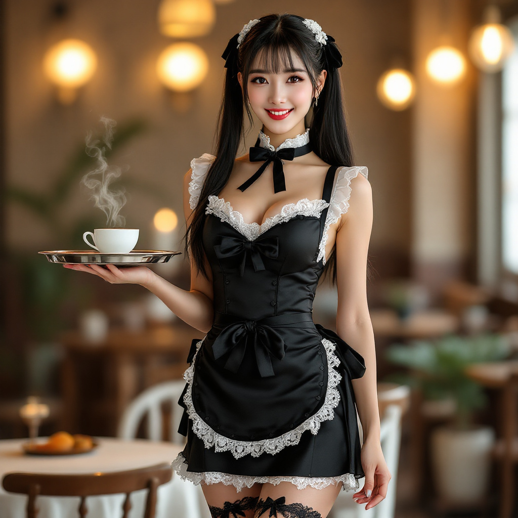 AI generated: FLUX prompt: "A beautiful Asian woman stands confidently in a s... (FLUX - Fashion)
