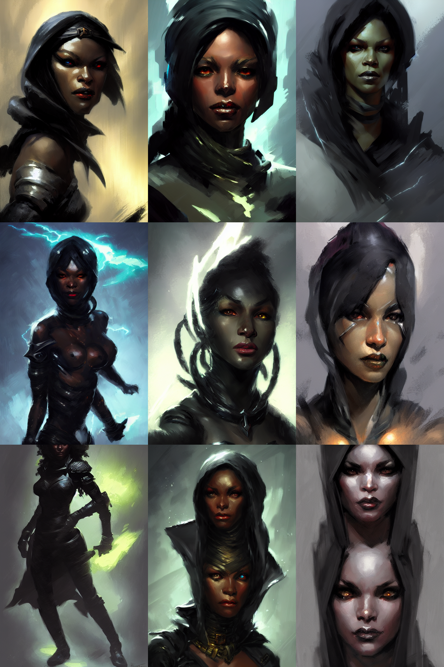 Stable Diffusion prompt: high fantasy black female rogue ...