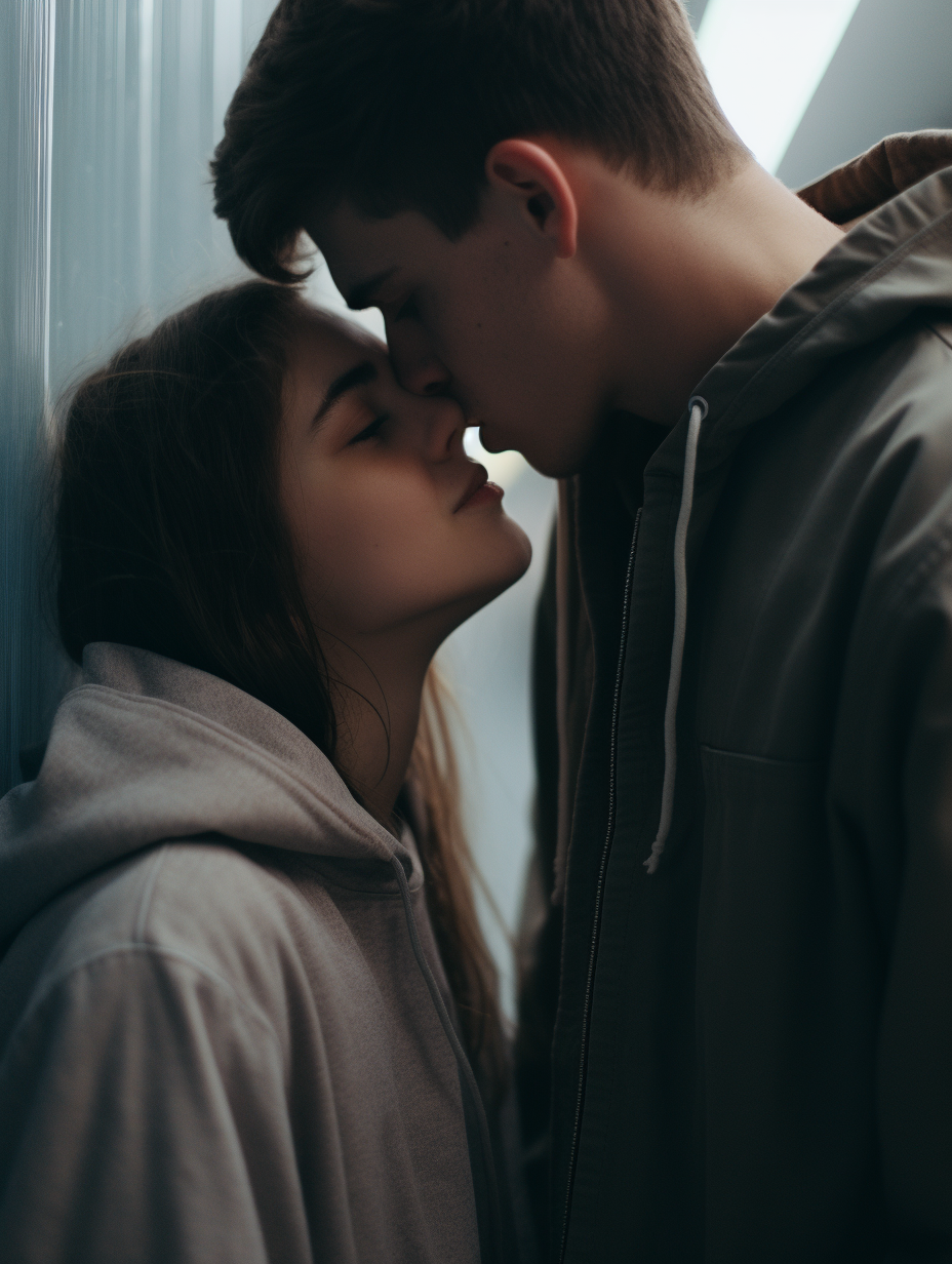 AI generated: Midjourney prompt: disposable photography of kissing each other, 8k, ... (Midjourney - Photography)