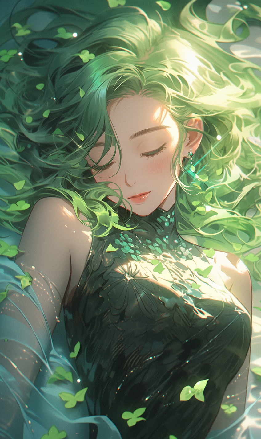 AI generated: Midjourney prompt: laura bella nina mermaid demon fairy, in the style... (Midjourney - Anime)