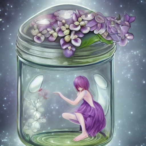Stable Diffusion prompt: A fairy trapped in an empty jar ...