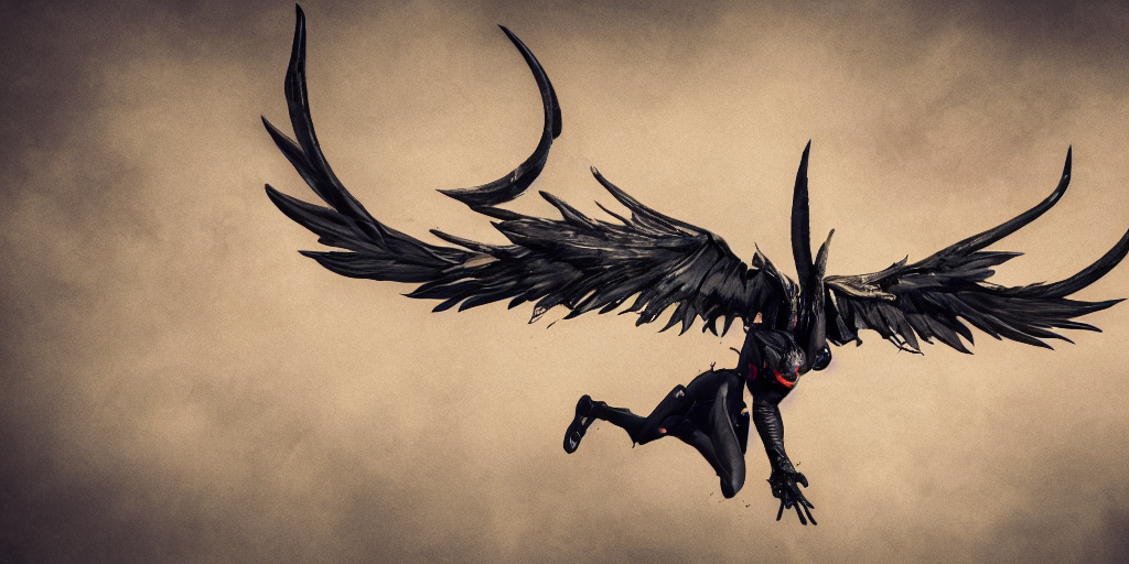 Stable Diffusion prompt: Devil but in a angle with wings,...