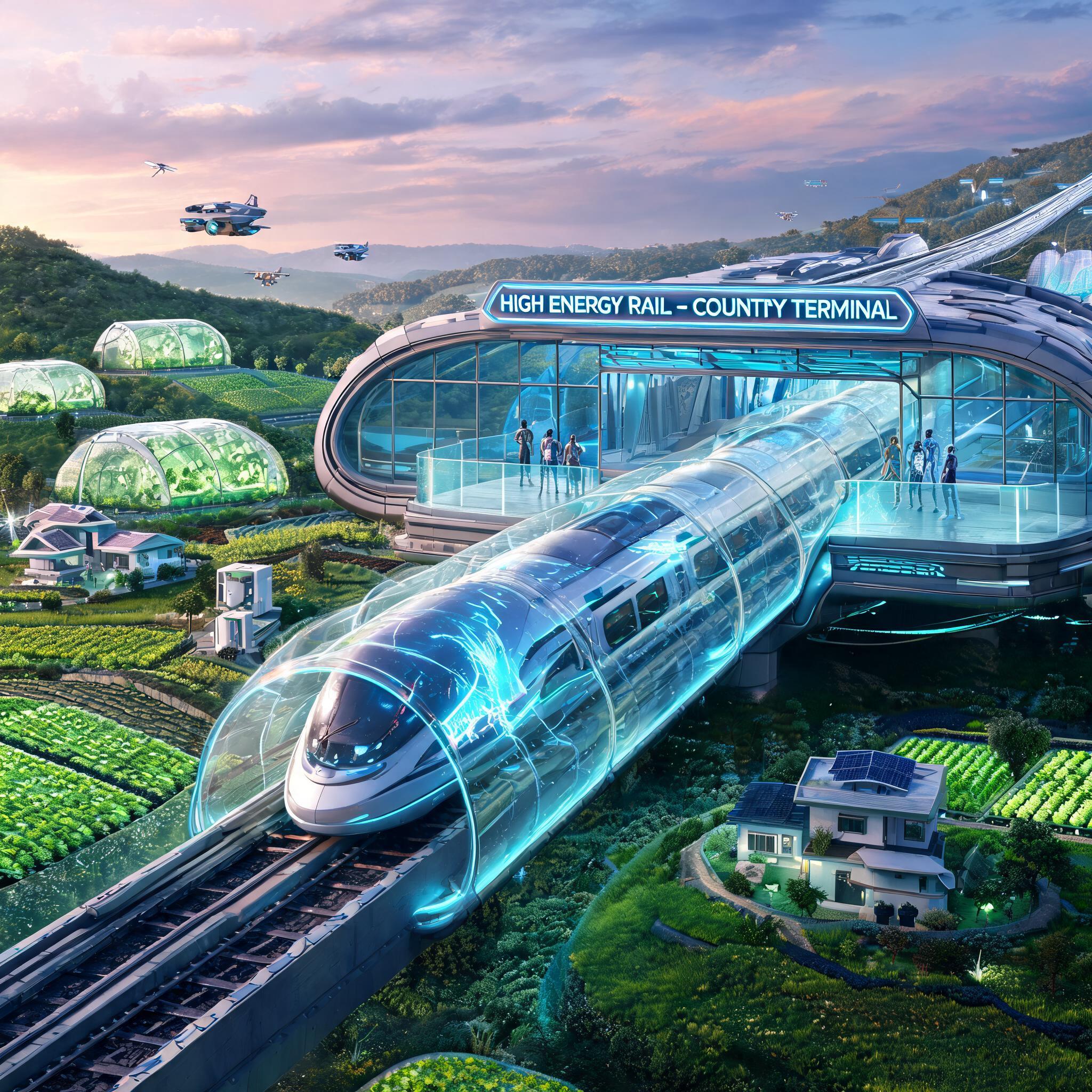 AI generated: Seedream 5 prompt: Create an image of a futuristic Enclosed High-Spee... (Seedream 5 - Concept Art)