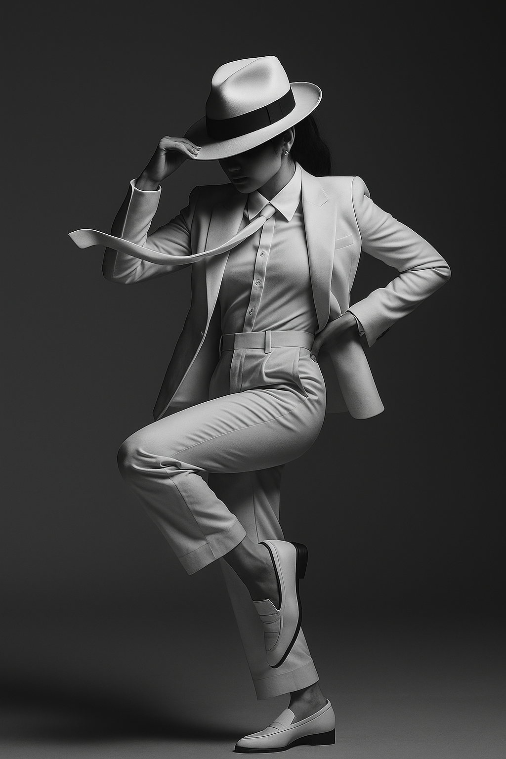 AI generated: ChatGPT Image prompt: Photorealistic black-and-white studio portrait, fu... (ChatGPT Image - Portraits)