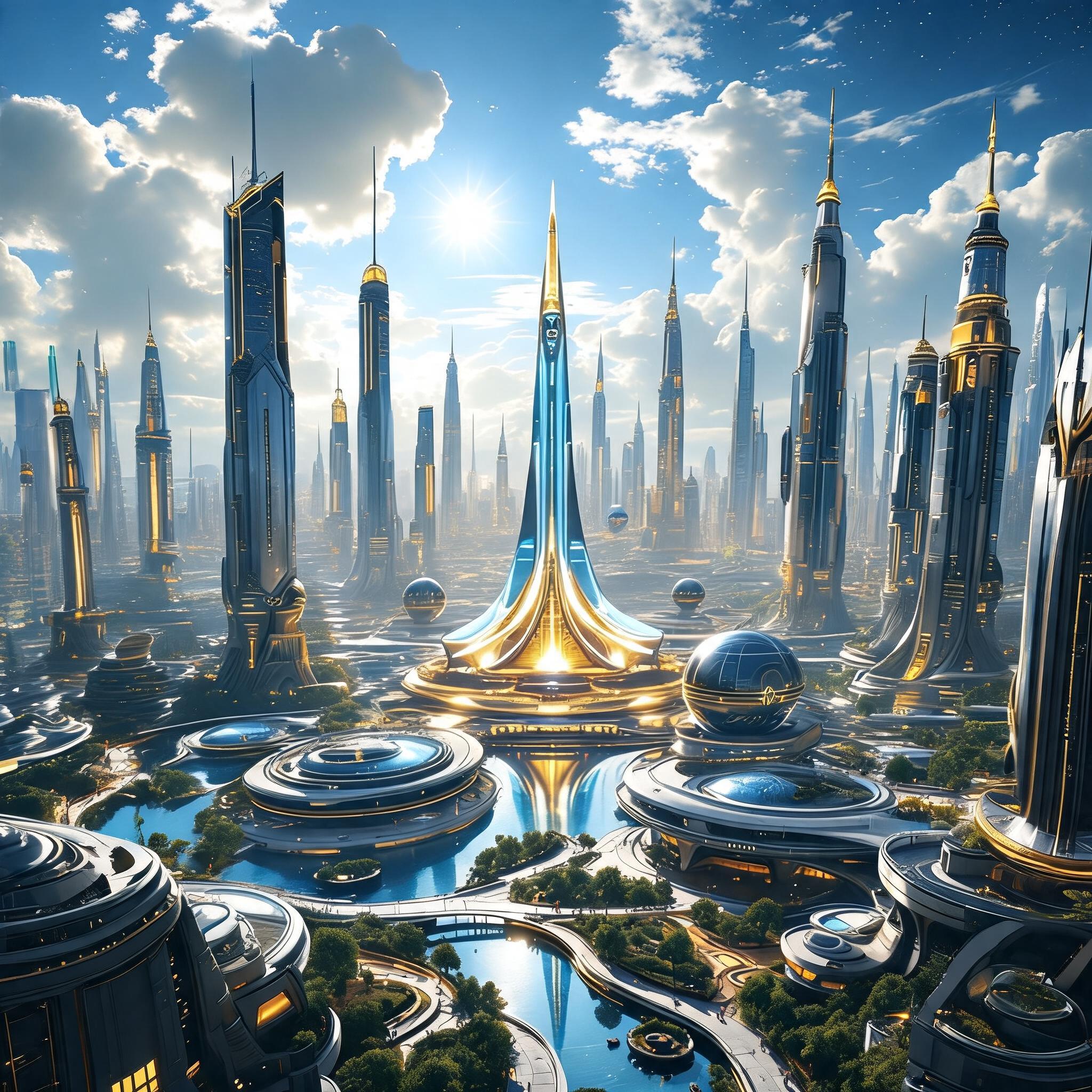 AI generated: Seedream 5 prompt: Create an image of a futuristic Central Mega City.... (Seedream 5 - Concept Art)