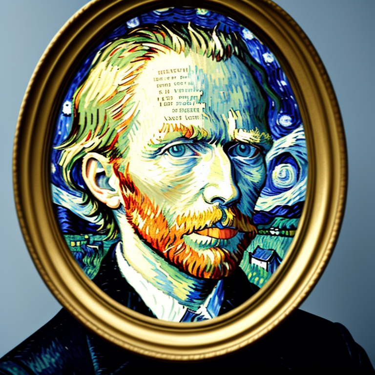 AI generated: DreamShaper prompt: Imaginative and new Self-portrait of van Gogh. In ... (DreamShaper - Portraits)