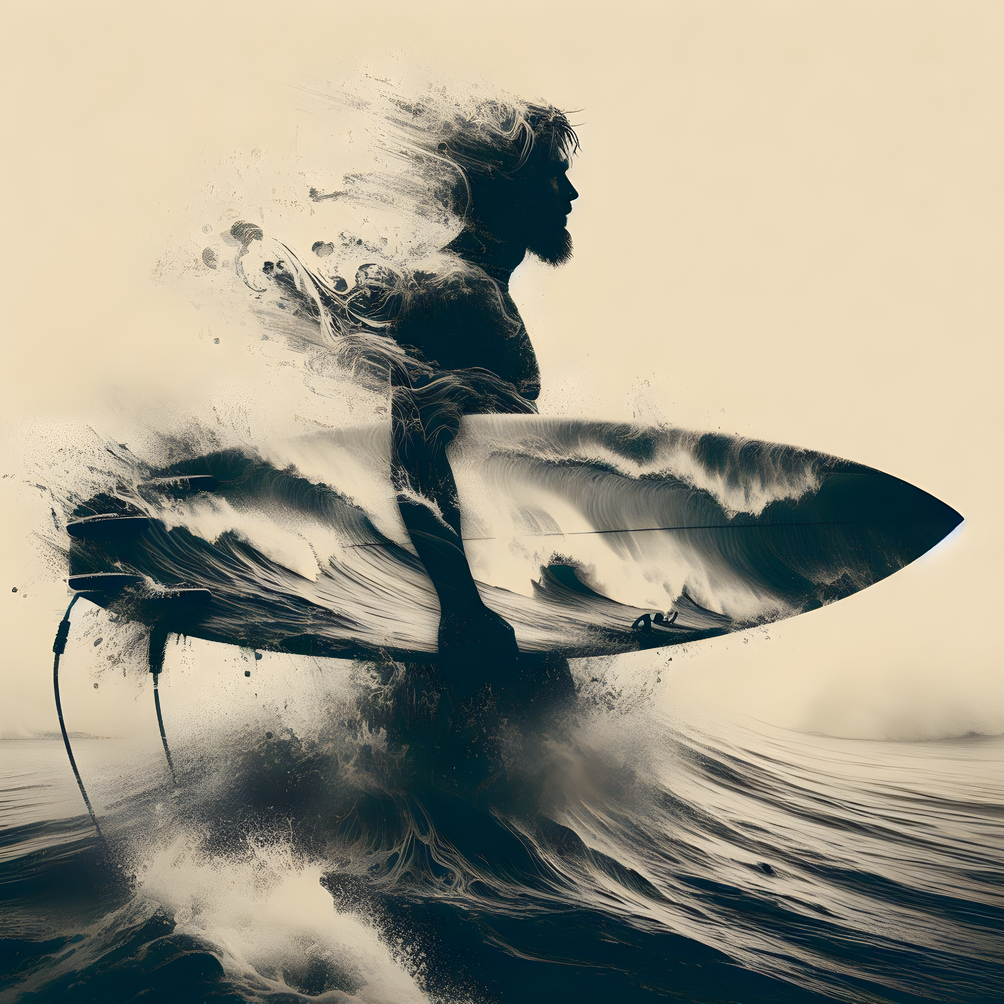 AI generated: Surfer's Theory (DALL·E - Concept Art)