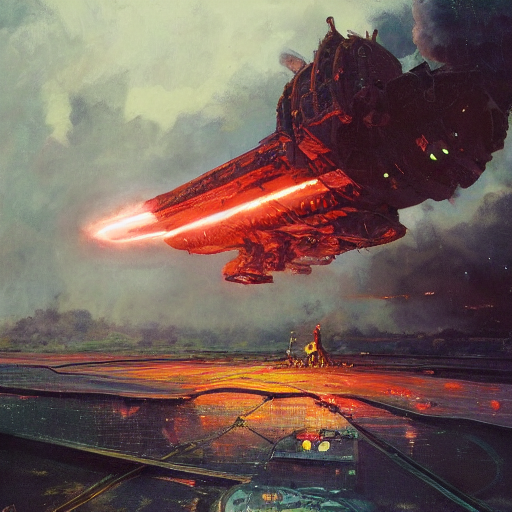 Stable Diffusion prompt: a beautiful gargantuan battle sp...