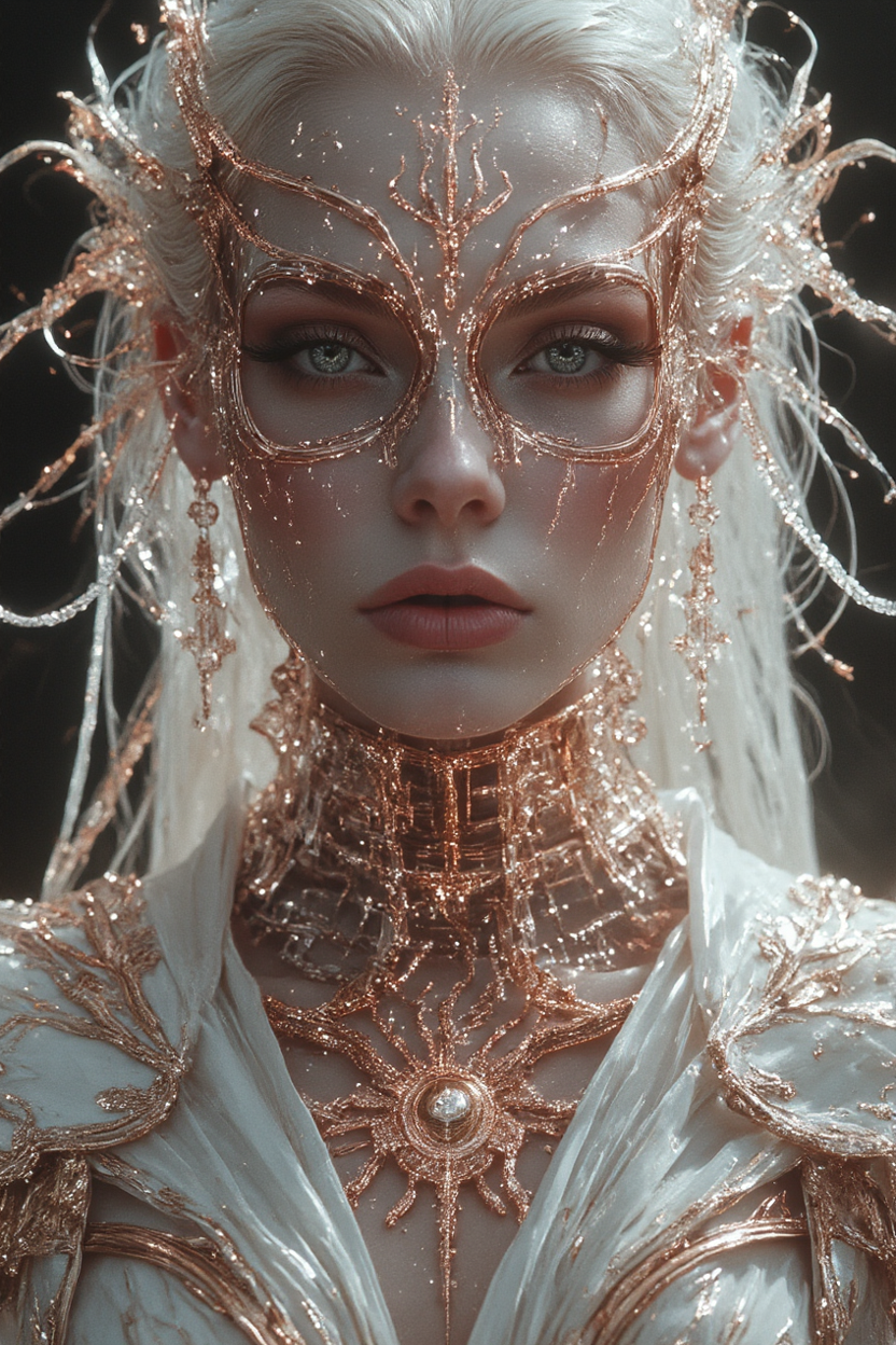 صورة مولدة بالذكاء الاصطناعي: FLUX prompt: Imagine a mesmerizing photo portrait of a woman th... (نموذج FLUX - Character Design)