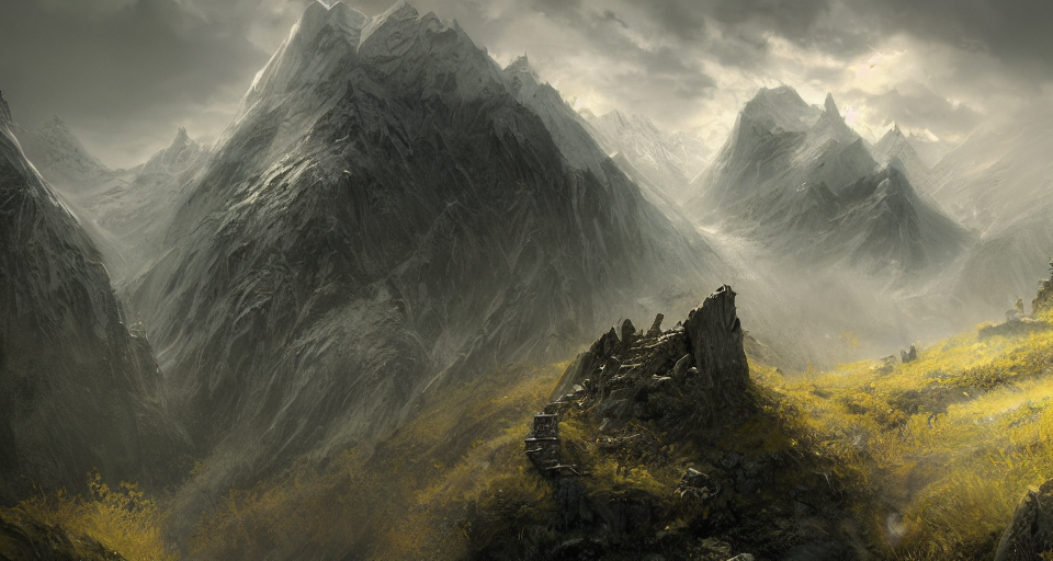 Stable Diffusion prompt: J.R.R. Tolkien's Middle-Earth. T...