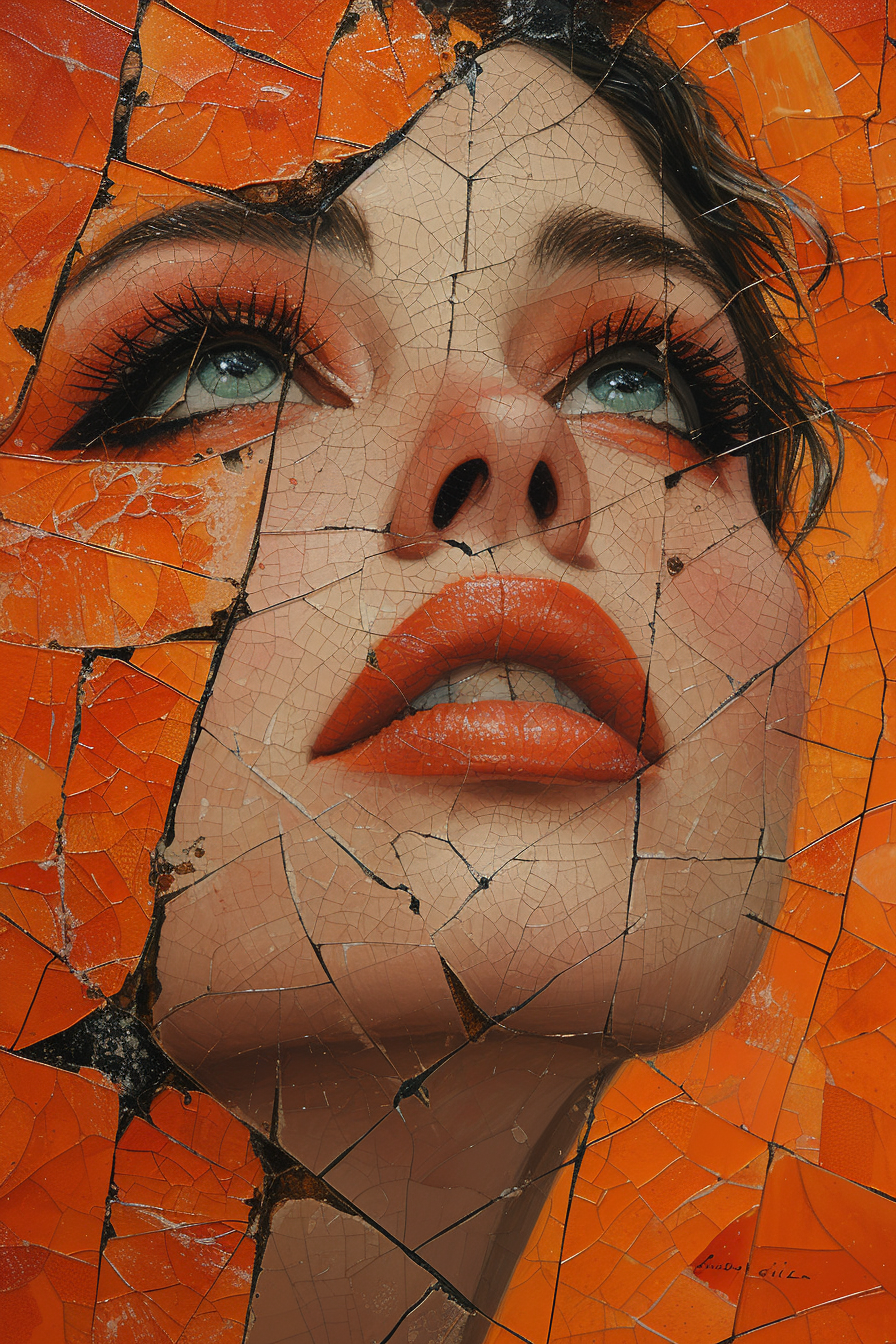 Midjourney prompt: mosaic portrait of a woman by mark gillis, in the ... - Midjourney