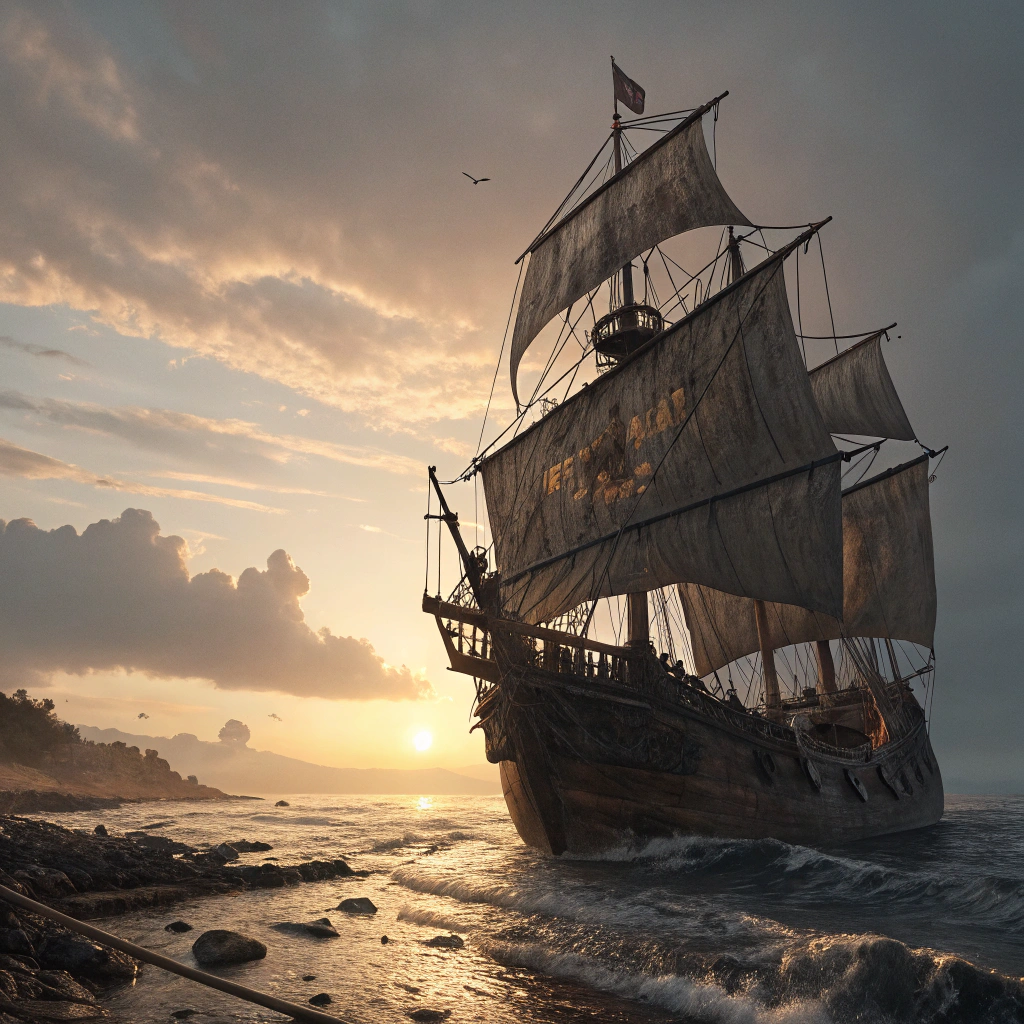 Recraft prompt: Photo of a ultra realistic sailing ship,
