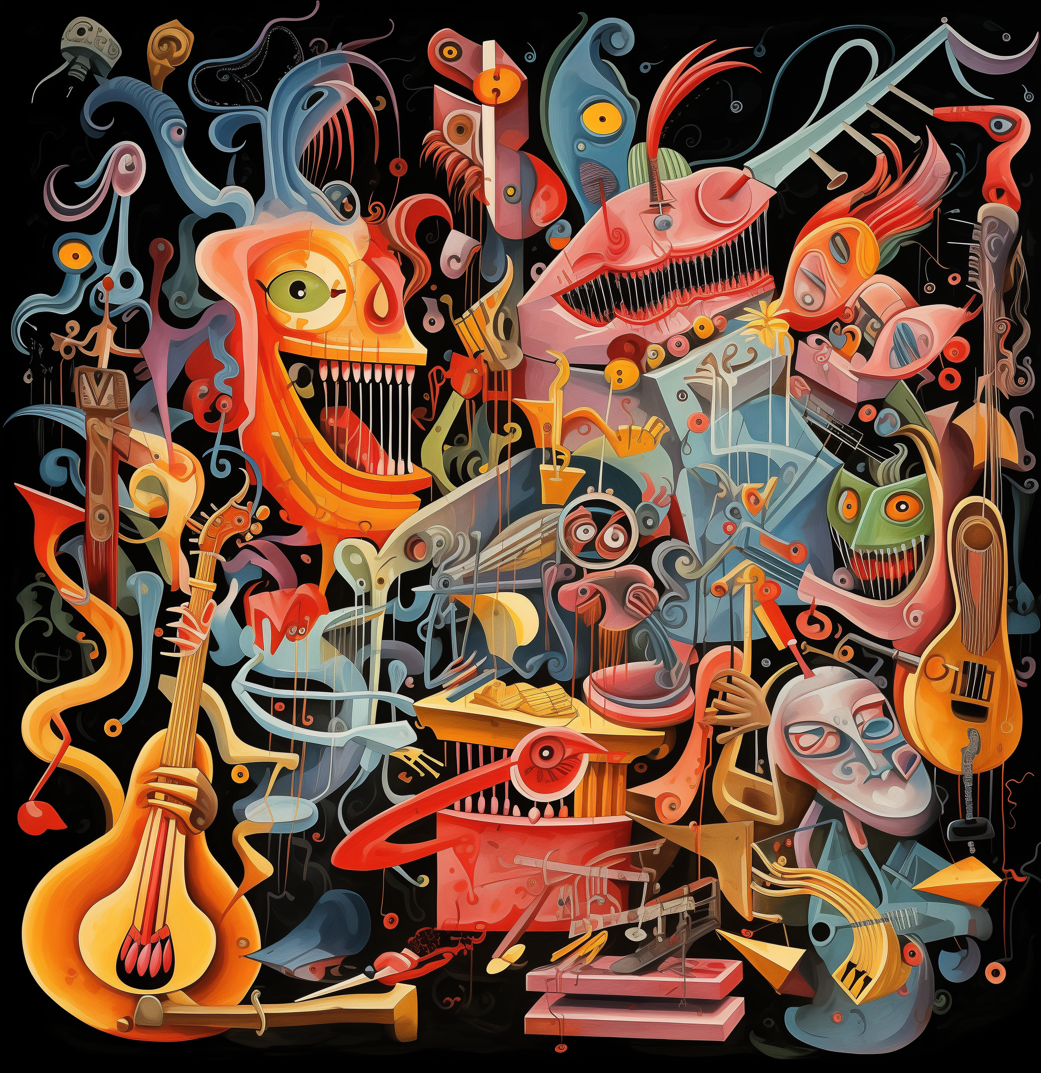 AI generated: Midjourney prompt: A whimsical, surreal illustration of an explosion ... (Midjourney - Concept Art)