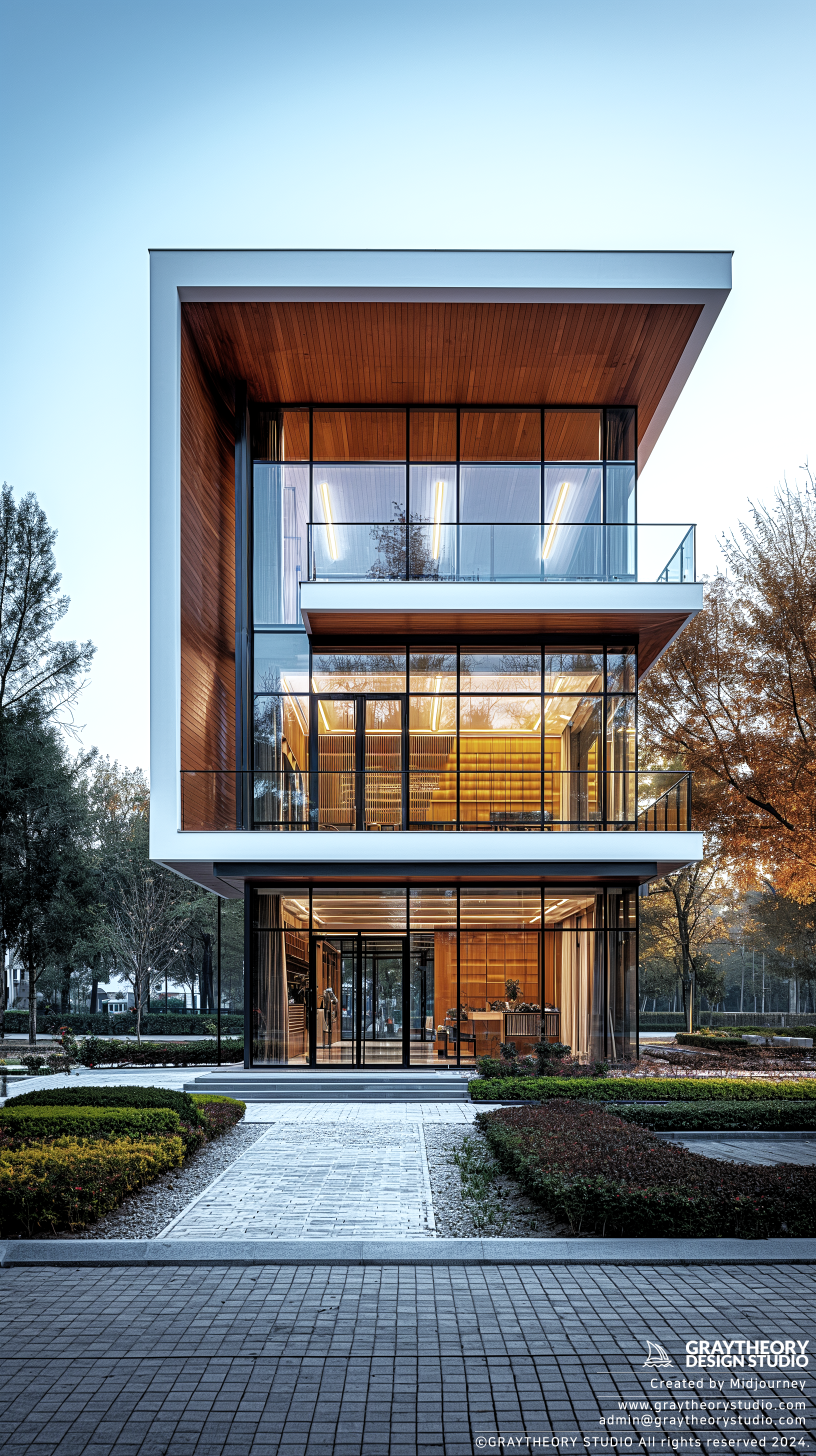 minimalist single family house clear day natural light garden
