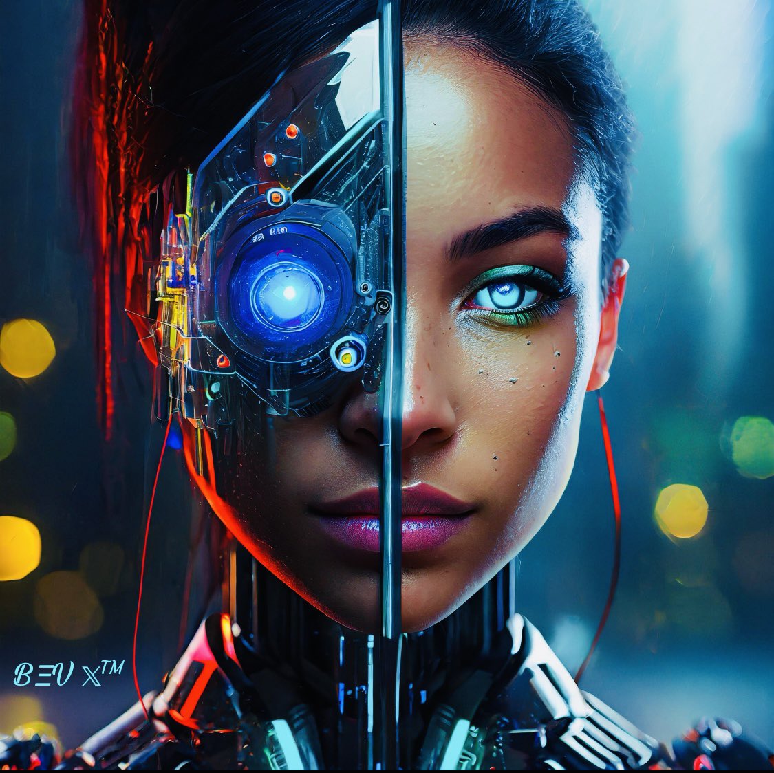 صورة مولدة بالذكاء الاصطناعي: The Cyborgs Next Door (نموذج Realistic Vision V2.0 - صور شخصية)