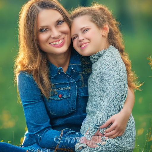 Stable Diffusion prompt: mother and daughter high resolut...