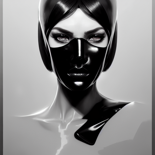 Stable Diffusion prompt: A black and white portrait of a ...