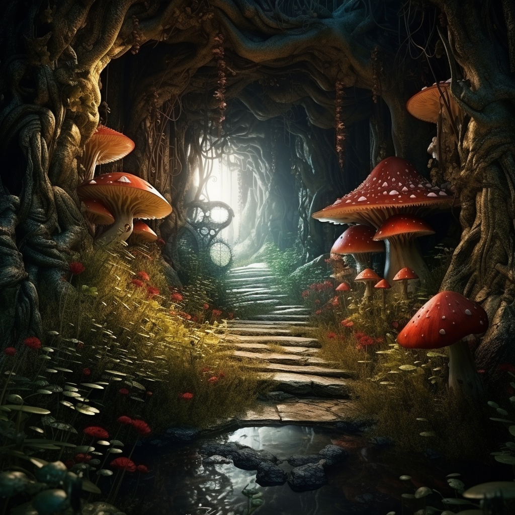صورة مولدة بالذكاء الاصطناعي: Midjourney prompt: the landscape of the world of art fairy, wallpaper... (نموذج Midjourney - فن مفاهيمي)