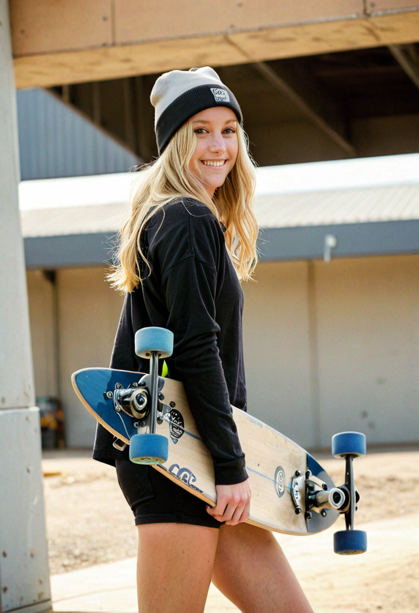 AI generated: Stable Diffusion prompt: iphone photo hipster woman, long blonde hair, bean... (Stable Diffusion - Photography)