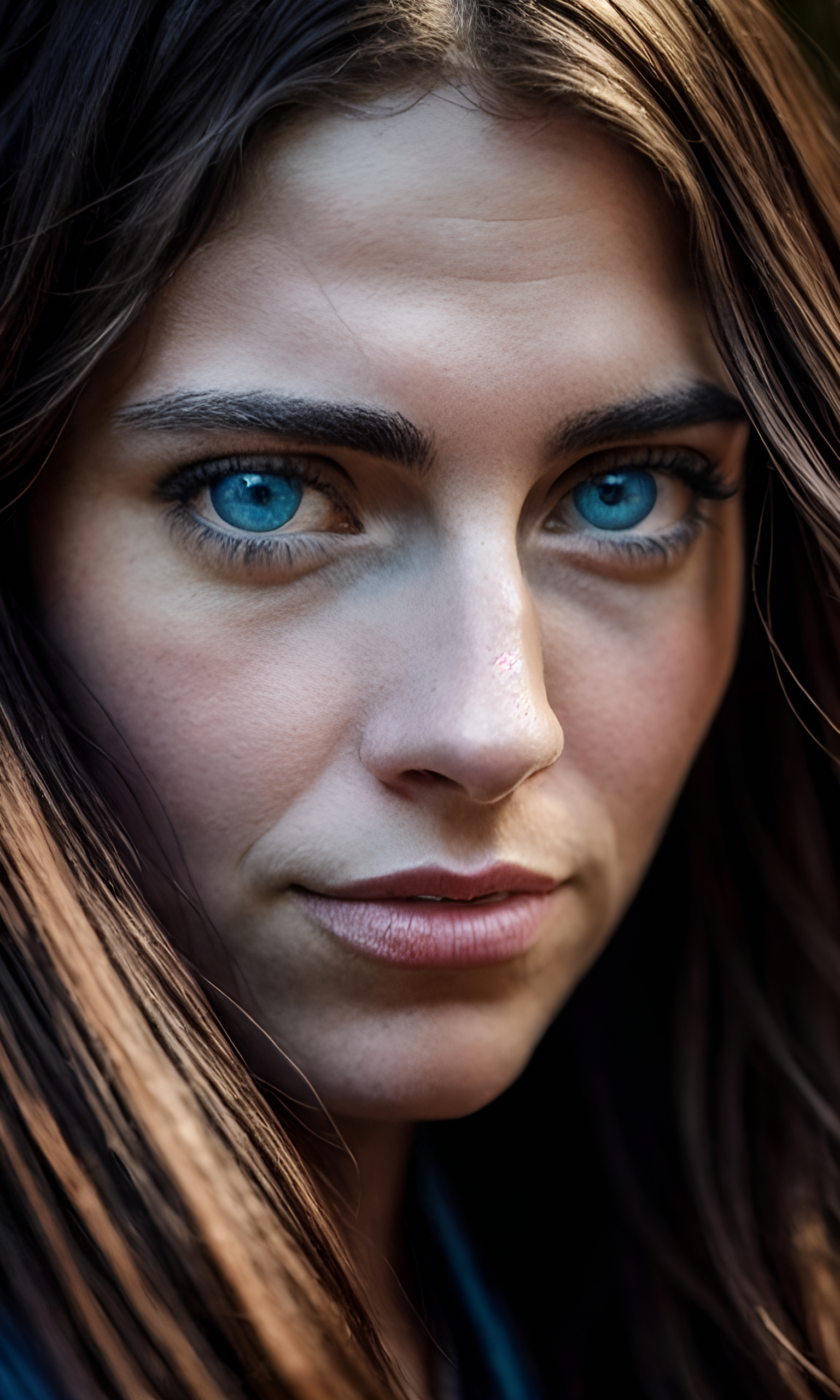 صورة مولدة بالذكاء الاصطناعي: "There's A Story In My Eyes" (نموذج Stable Diffusion - تصوير فوتوغرافي)