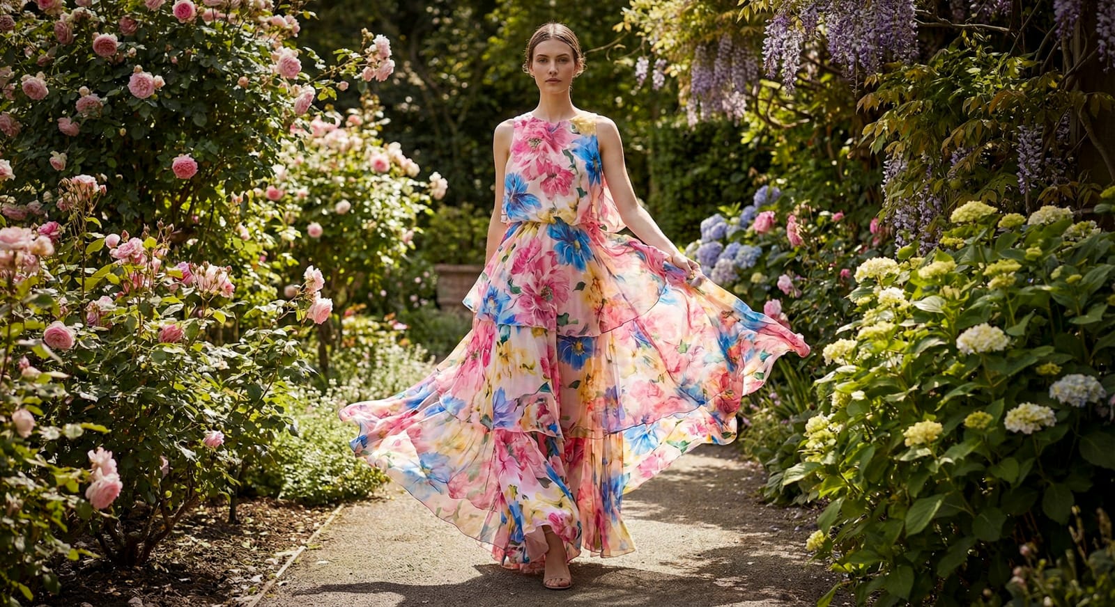 AI generated: Botanical Couture Walk (mdj v.4 portraits - Fashion)