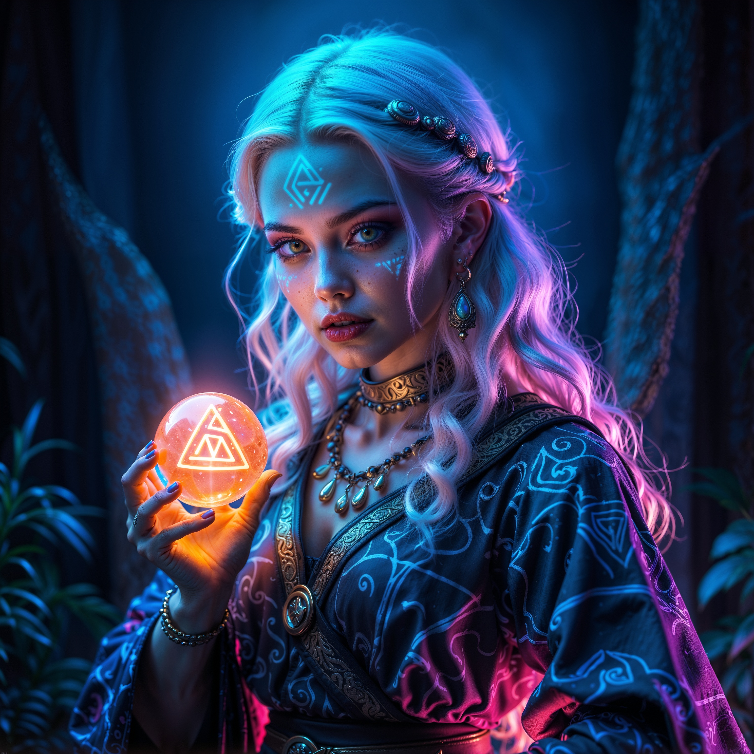 AI generated: Voodoo Witch (Stable Diffusion - Photography)