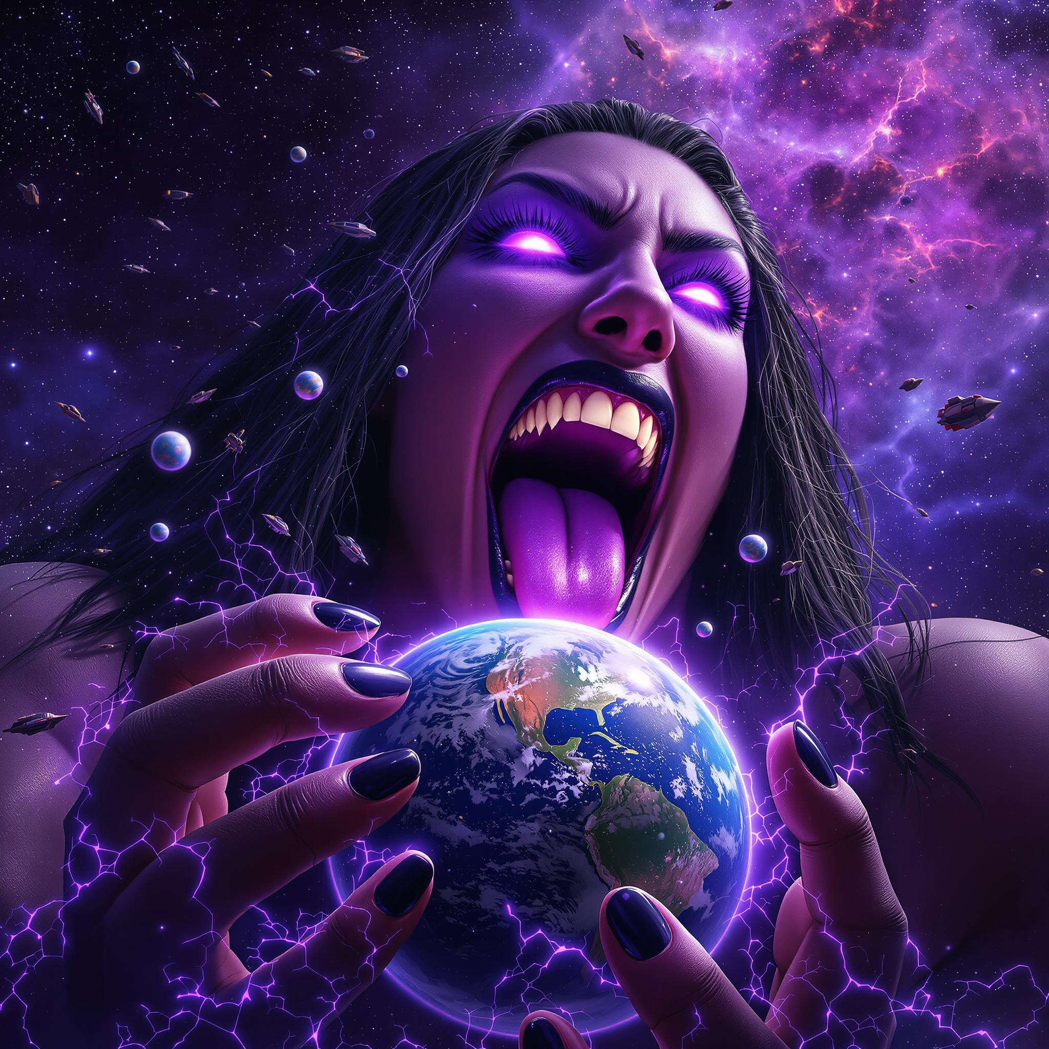 صورة مولدة بالذكاء الاصطناعي: FLUX prompt: enormous giantess Rhea Ripley from WWE bigger tha... (نموذج FLUX - صور شخصية)
