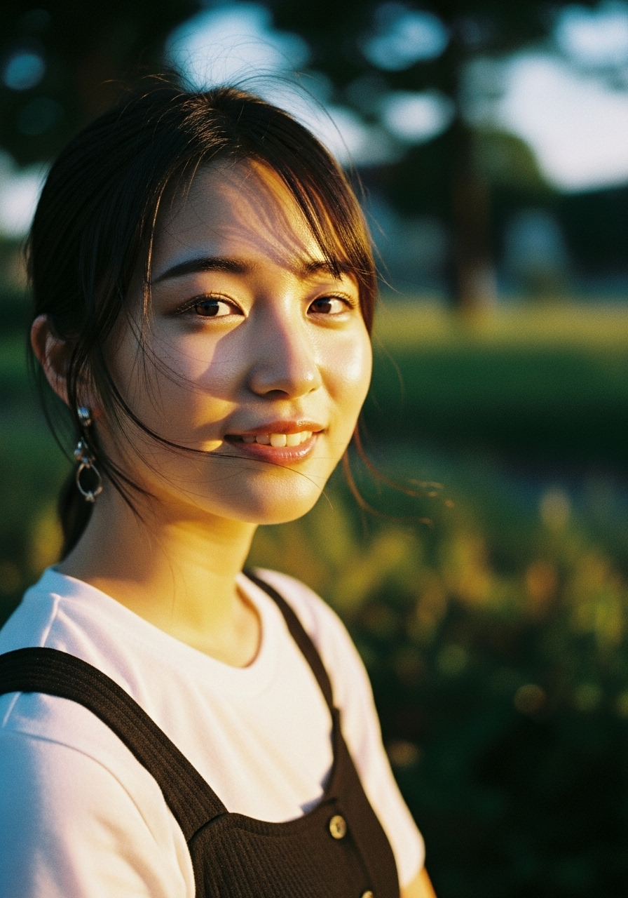 Google Imagen 4 prompt: Photo of a Japanese woman, in the style of Kodak G - Google Imagen 4