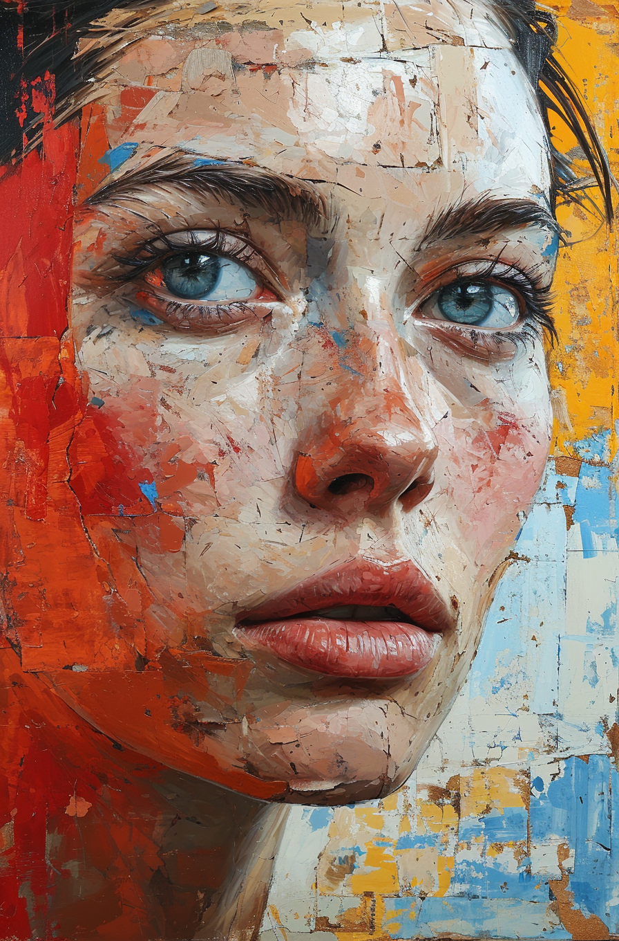 Midjourney prompt: art, in the style of fragmented portraiture, derek... - Midjourney