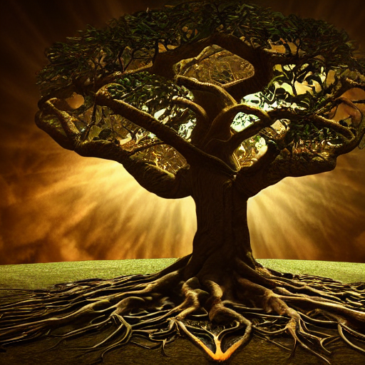 Stable Diffusion prompt: The tree of life that depicts an...