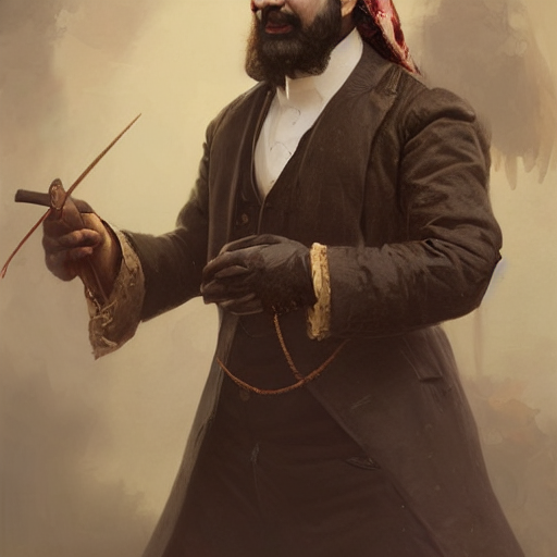 Hq Rasheed 2 Stable Diffusion prompt: portrait of a sheikh rasheed 19t...