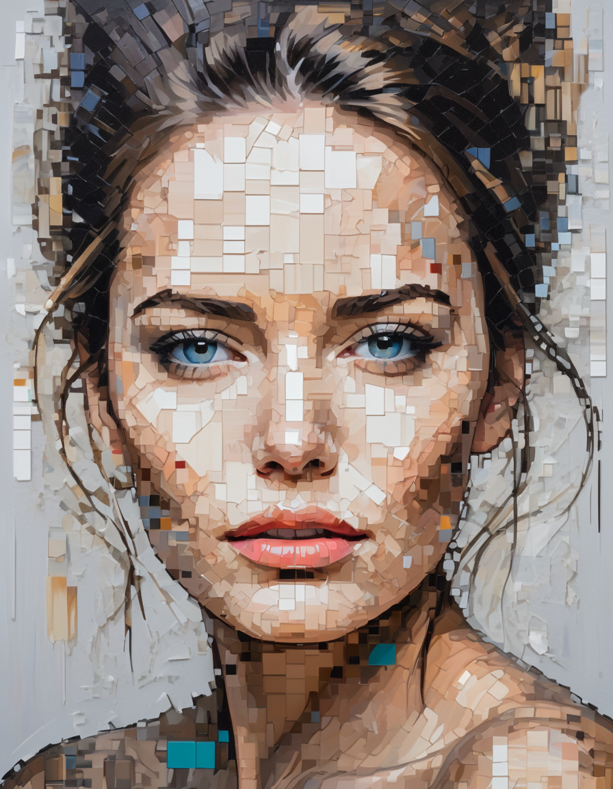 AI generated: Stable Diffusion prompt: abstract art painting of a woman's face, in the st... (Stable Diffusion - Portraits)