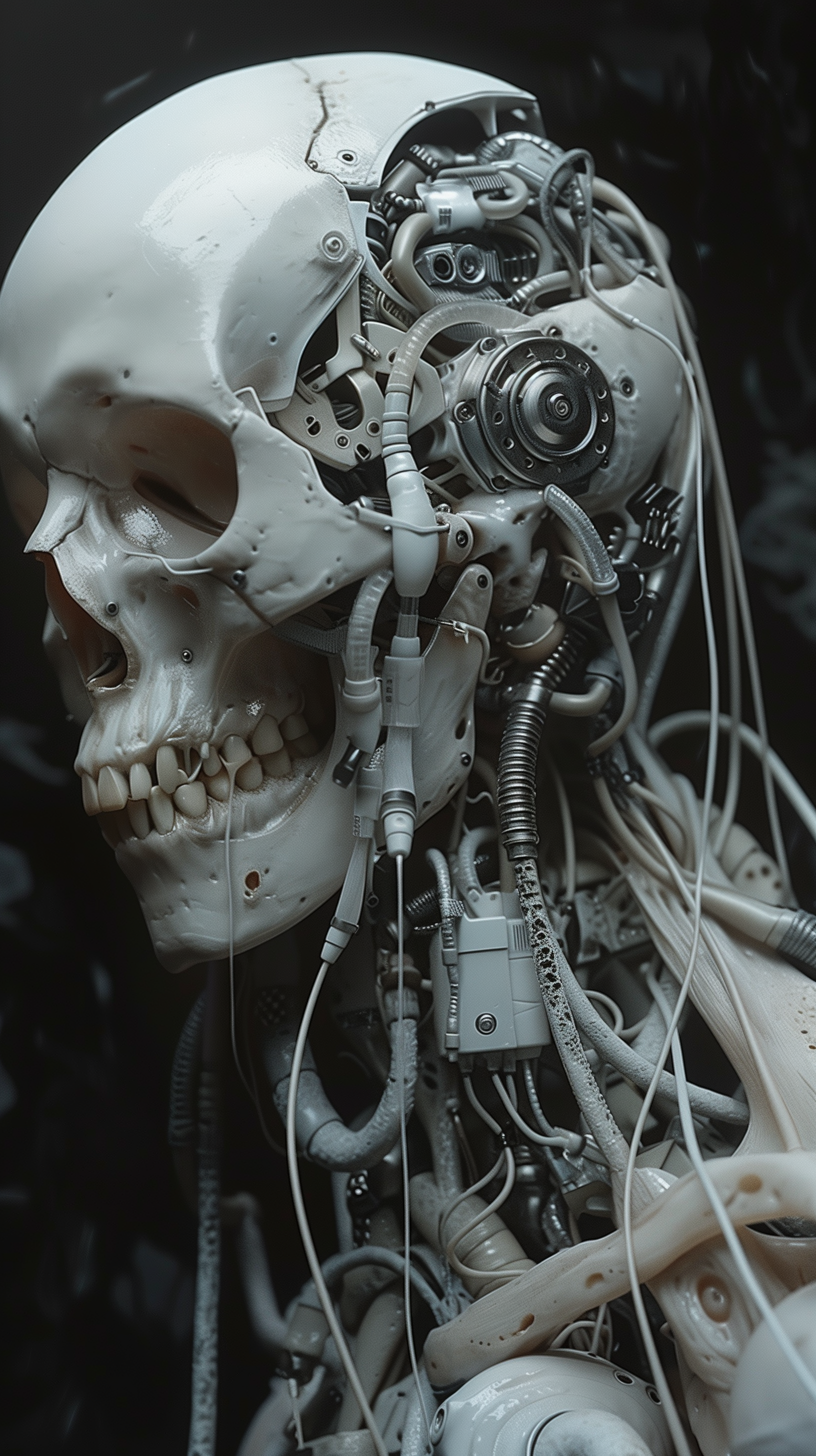 AI generated: Midjourney prompt: highly detailed image of a cybernetic skull, combi... (Midjourney - 3d Renders)