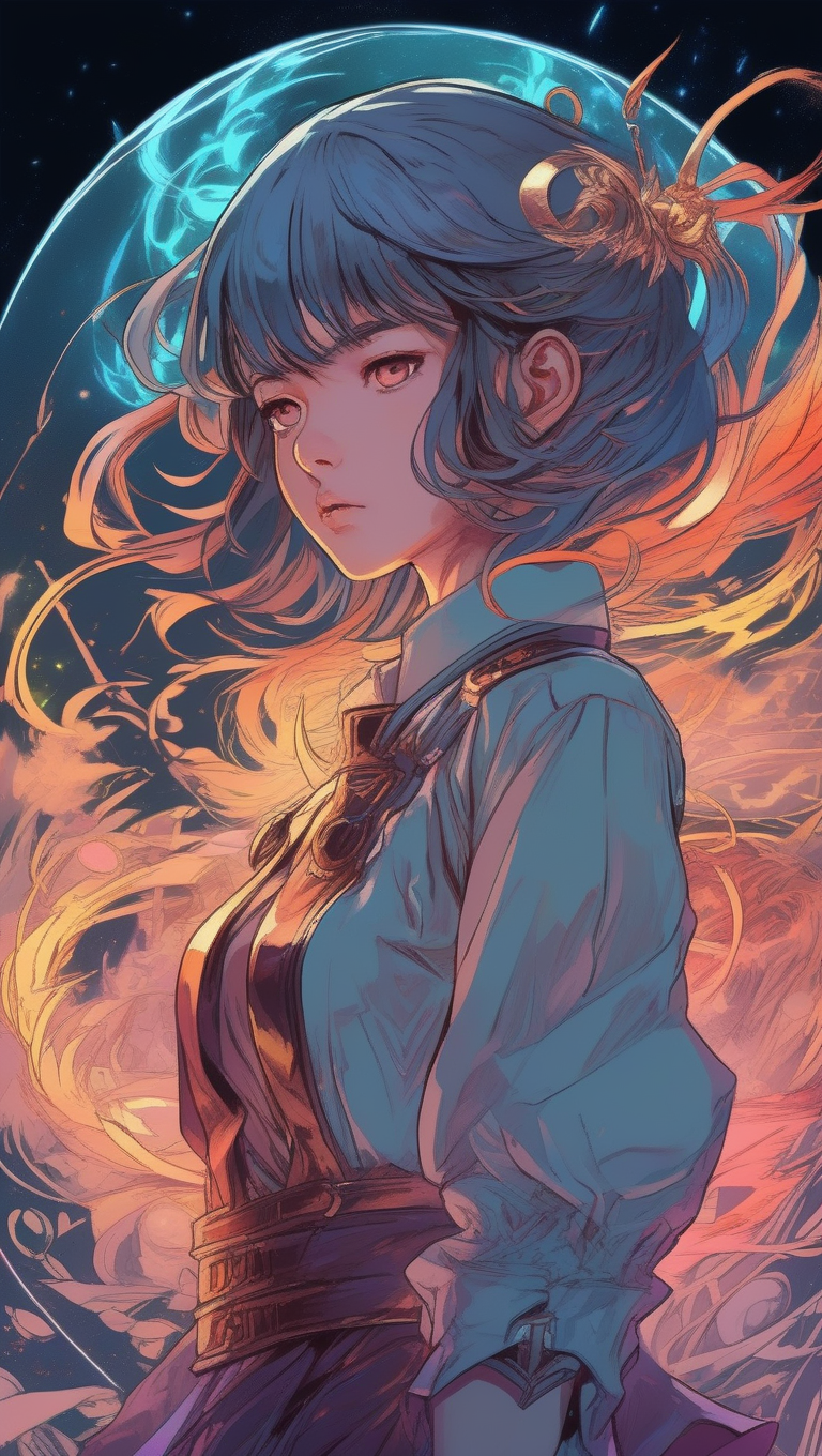 Stable Diffusion prompt: a young magical girl surrounded ...