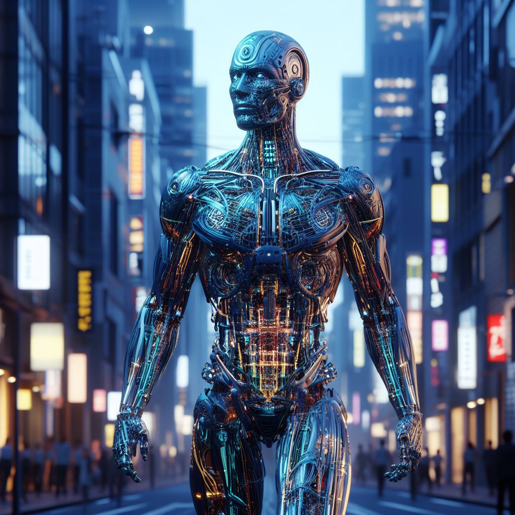 DALL·E prompt: complex 3d render of ultra detailed cyborg...
