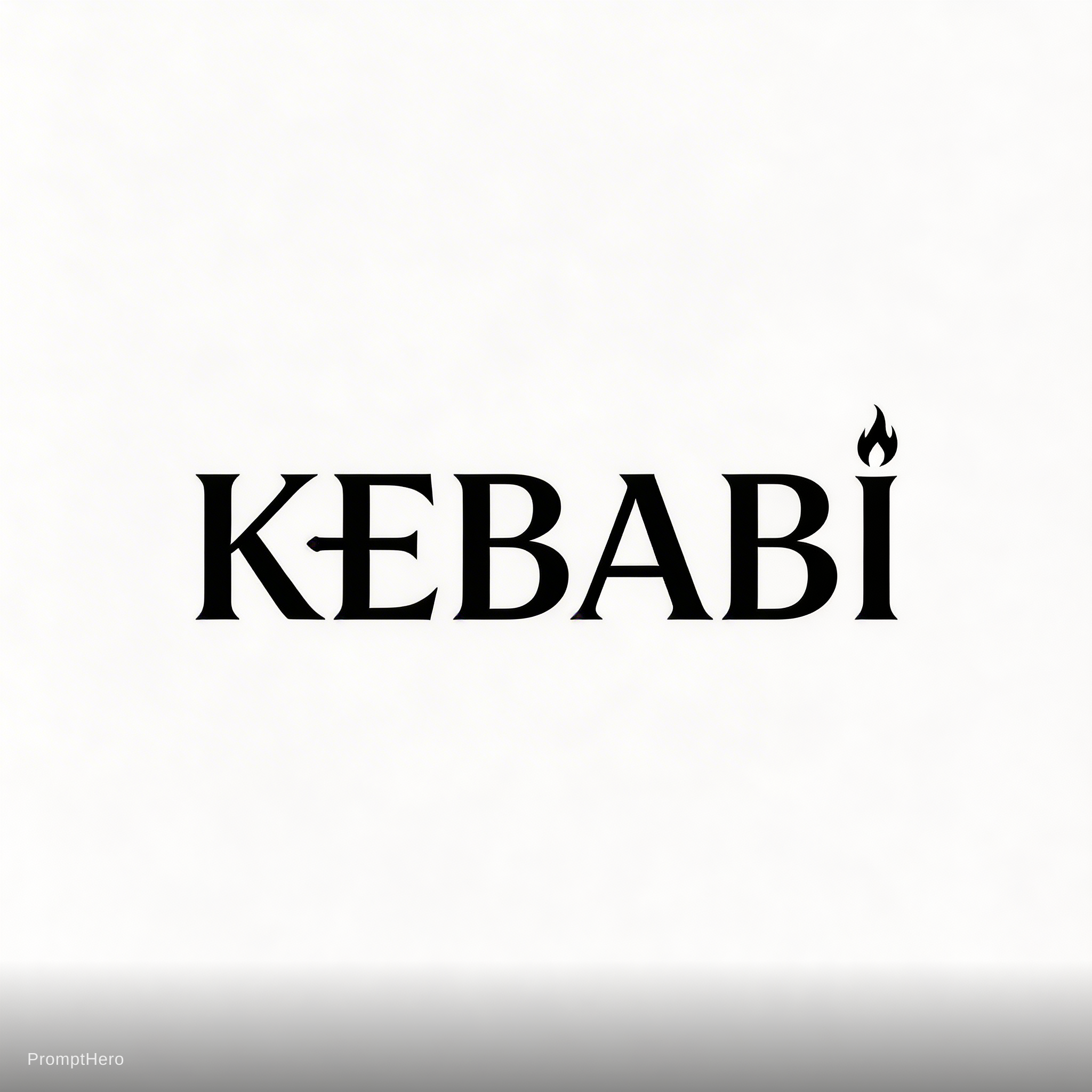 AI generated: Seedream 5 prompt: Minimalist logotype design for a premium kebab res... (Seedream 5 - Logos, Icons & Design)