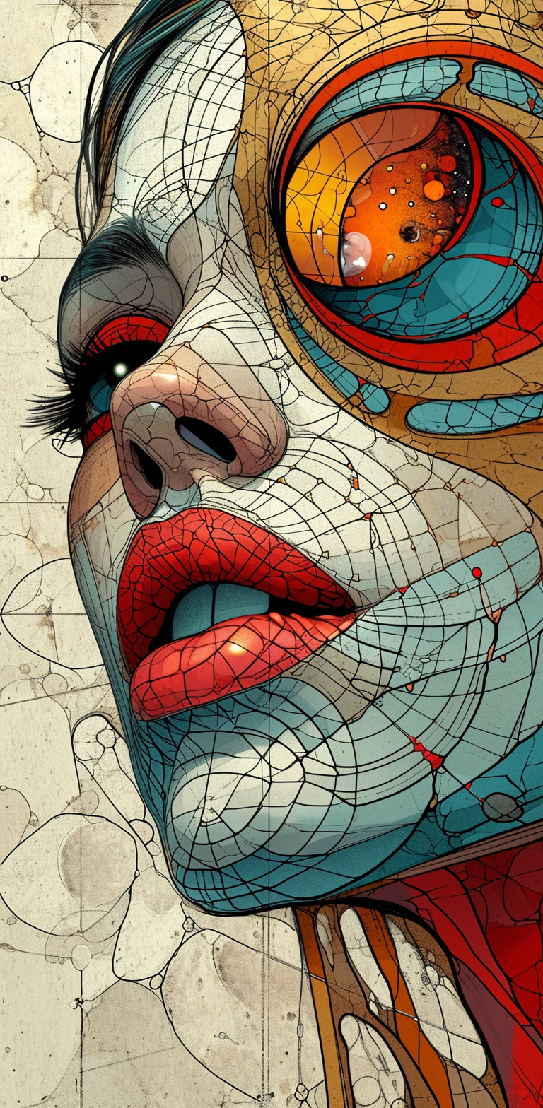 AI generated: Midjourney prompt: doodle art 3D, in the style of pop art-inspired po... (Midjourney - Portraits)