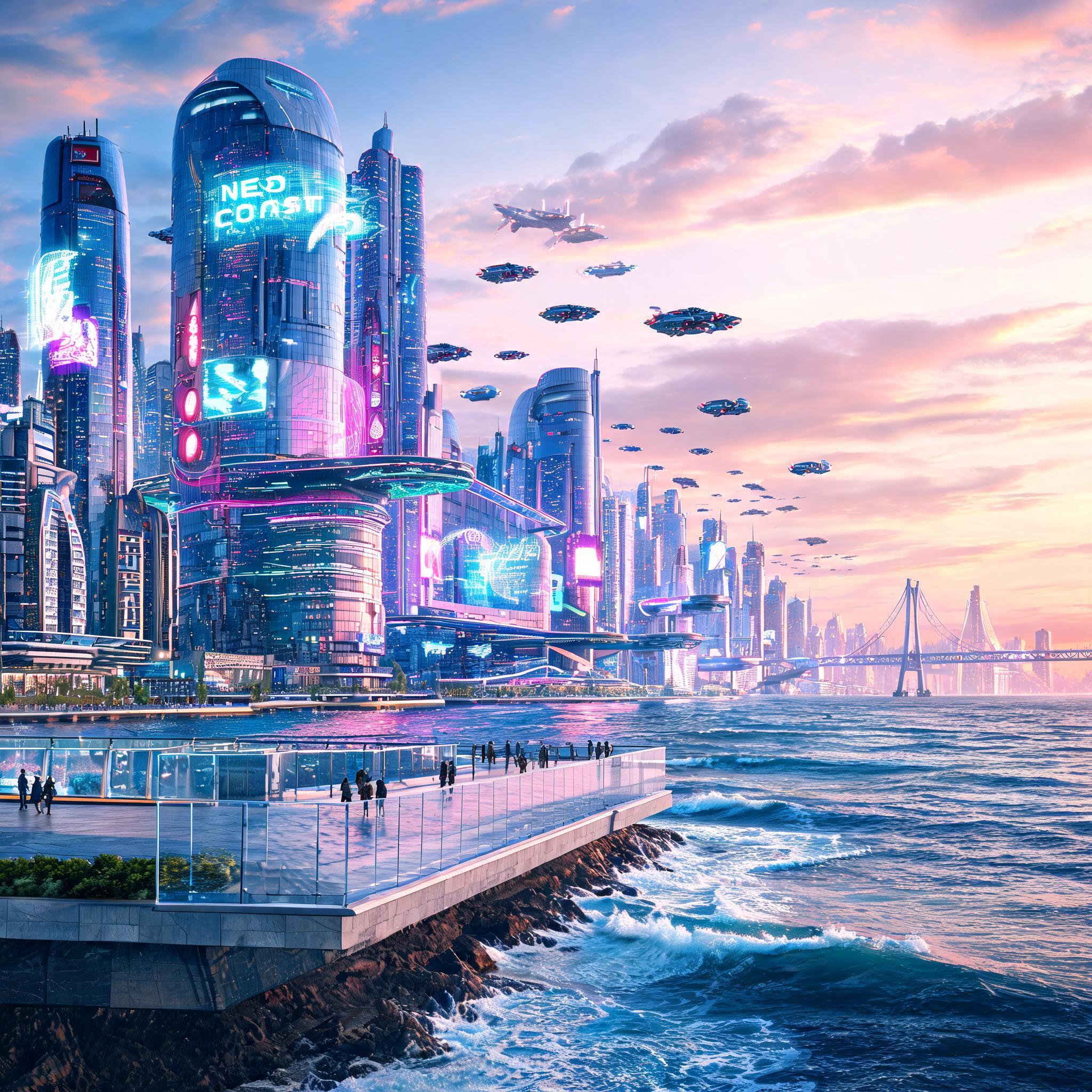 AI generated: Seedream 5 prompt: Create an image of a futuristic Mega City on the c (Seedream 5 - Concept Art)