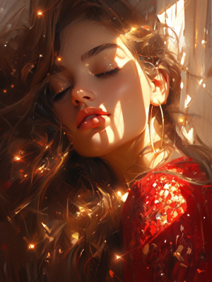 Midjourney prompt: Close-up photo shot of a daring French artist look... - Midjourney