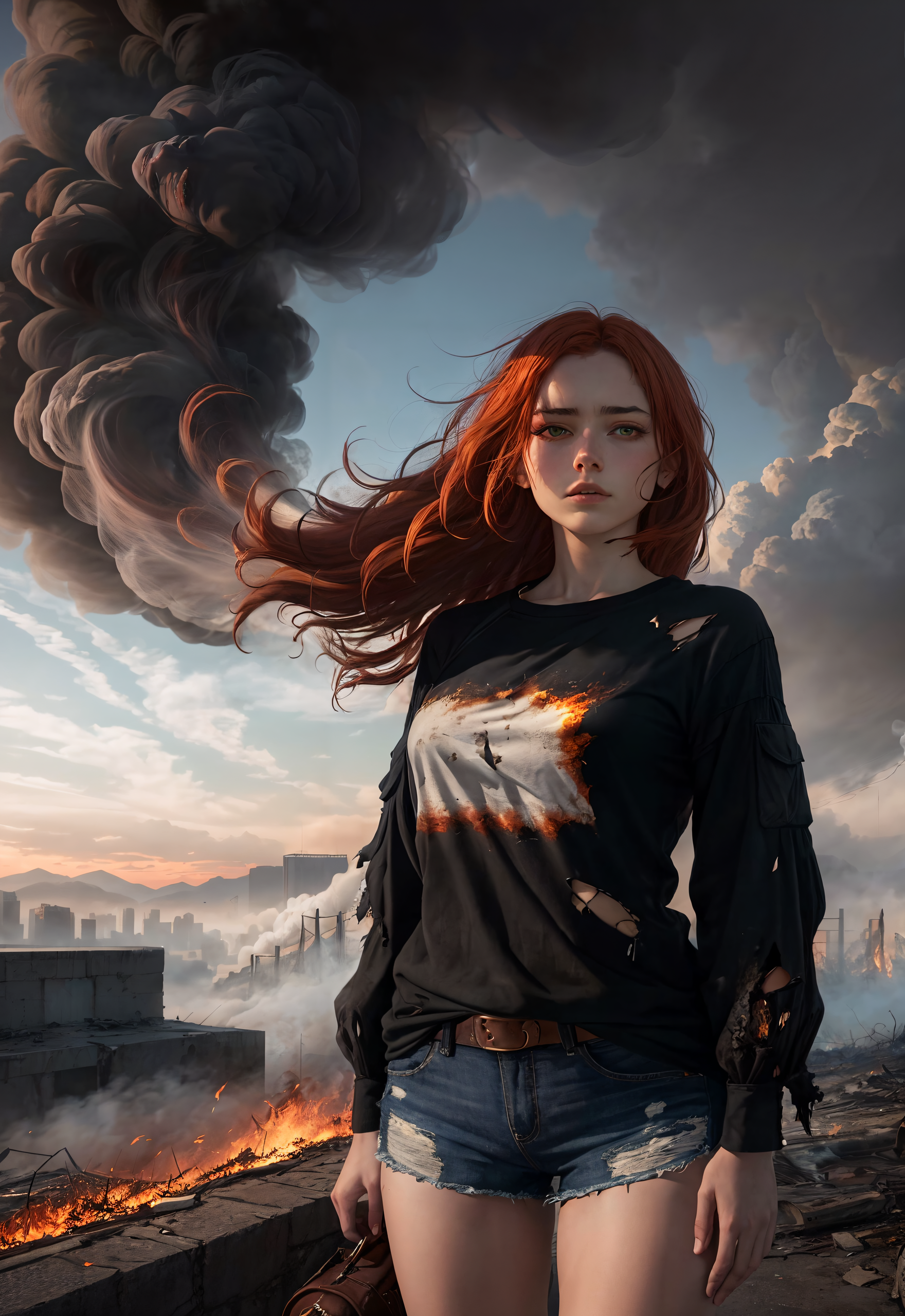 AI generated: After the Fire (UnstableInkDream - Concept Art)