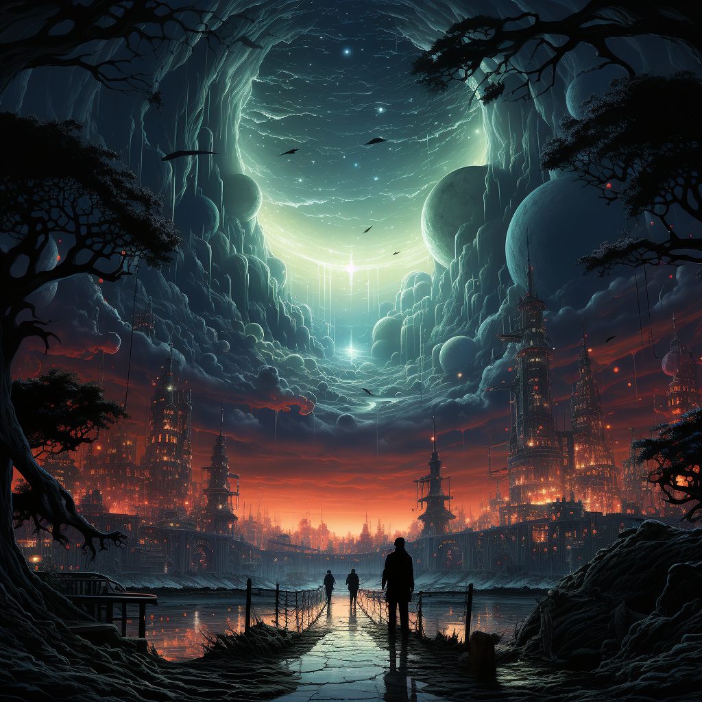 AI generated: Midjourney prompt: a comics rendition inspired by the fantasy artist ... (Midjourney - Landscapes)