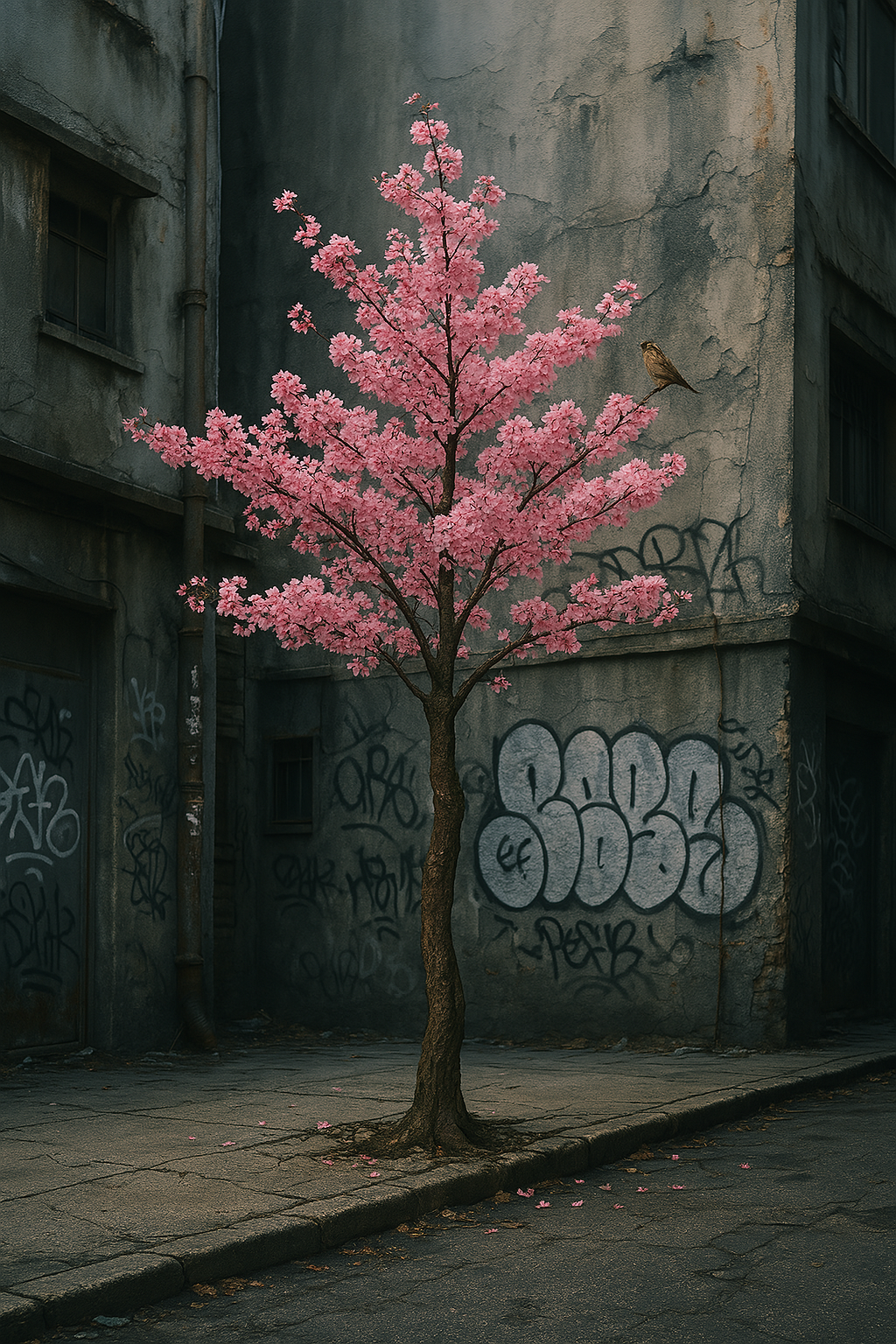 AI generated: ChatGPT Image prompt: Create an image that juxtaposes the delicate beaut... (ChatGPT Image - Animals & Nature)