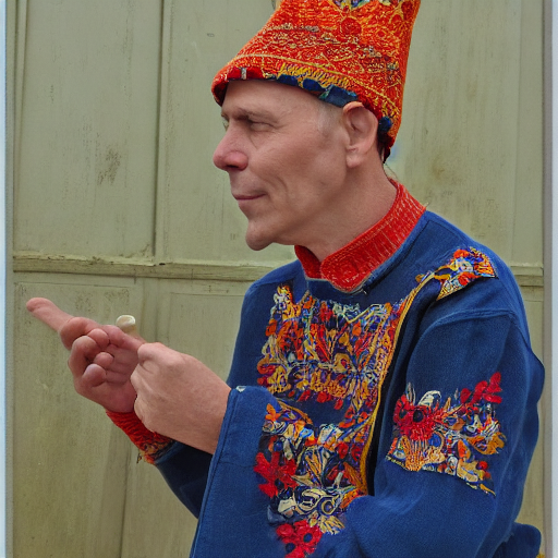 Stable Diffusion prompt: Images of a man dressed in Ukrai...