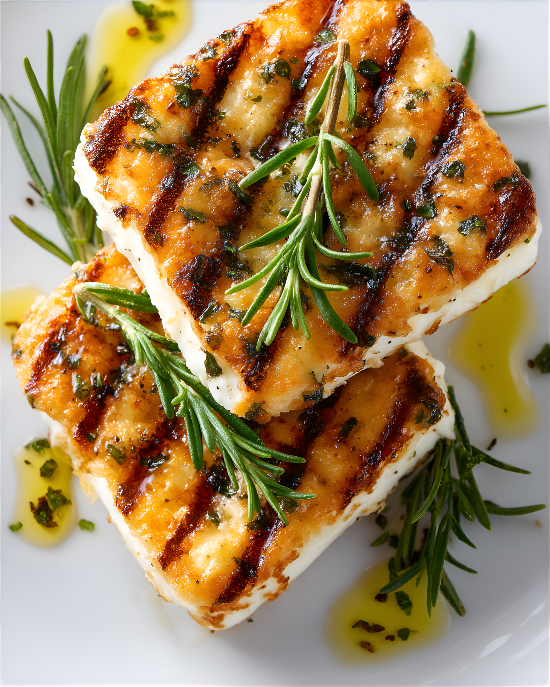 صورة مولدة بالذكاء الاصطناعي: Midjourney prompt: Two grilled cheese squares, overlapping, close-up... (نموذج Midjourney - صور شخصية)
