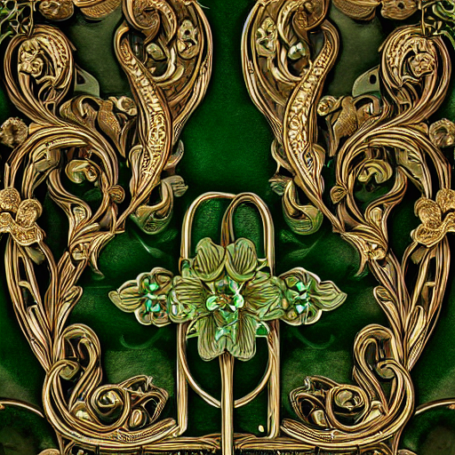 Stable Diffusion prompt: emerald letter