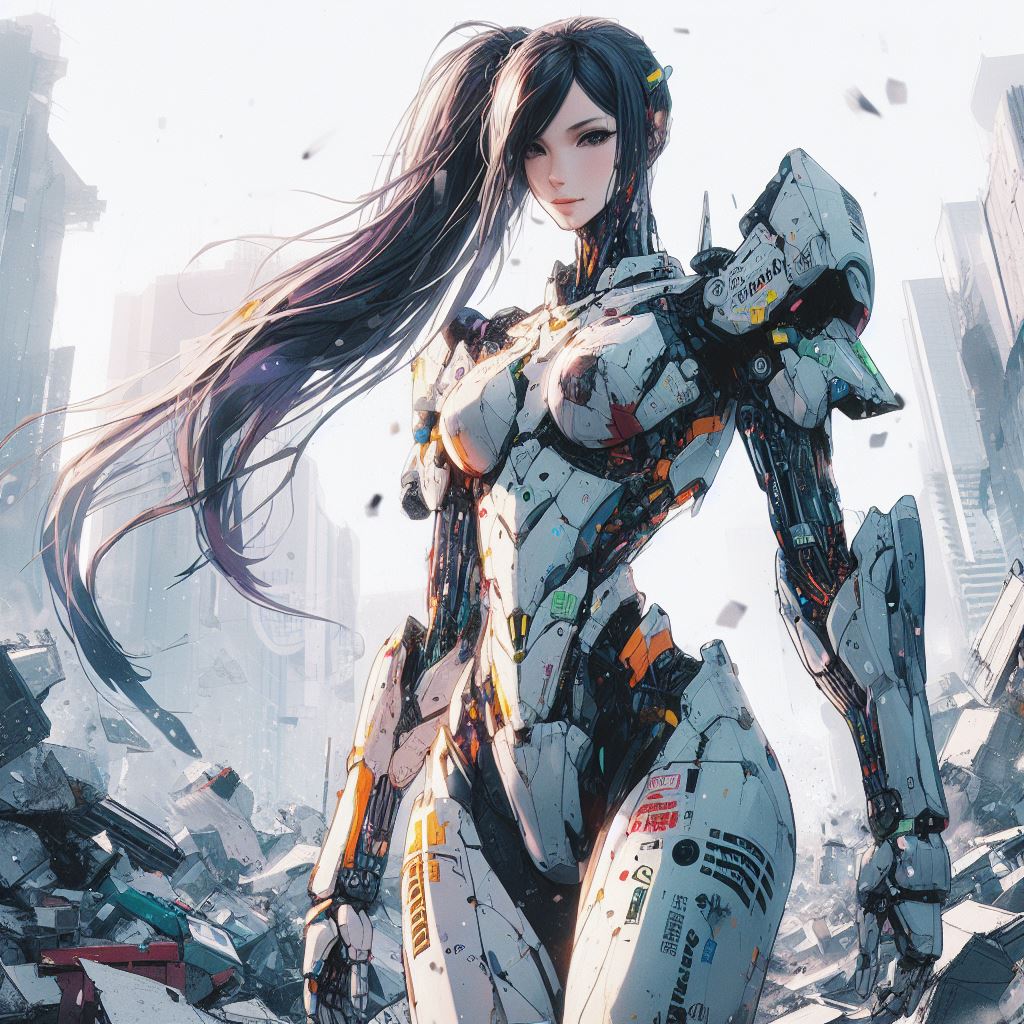 AI generated: Purplely Gundam (DALL·E - Anime)
