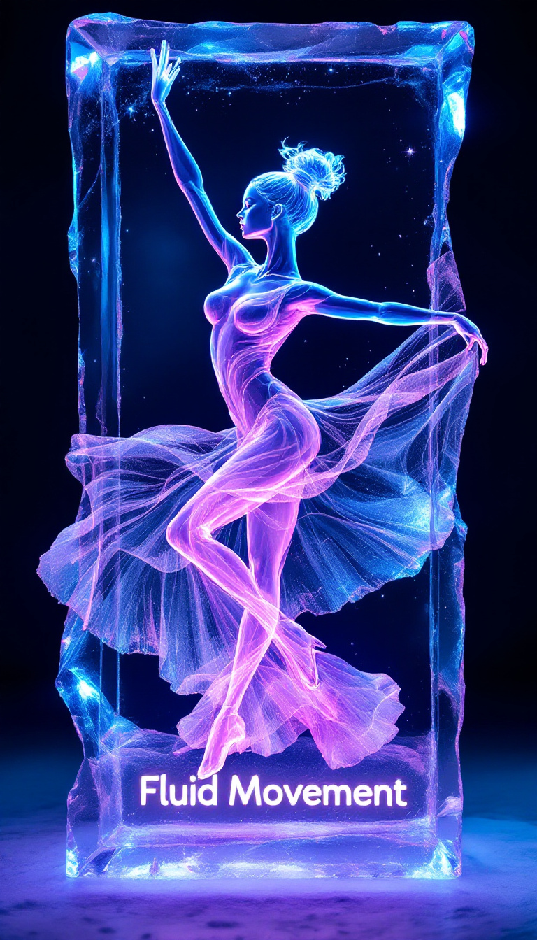 AI generated: FLUX prompt: Design a card featuring an ice sculpture of a Mode... (FLUX - Concept Art)