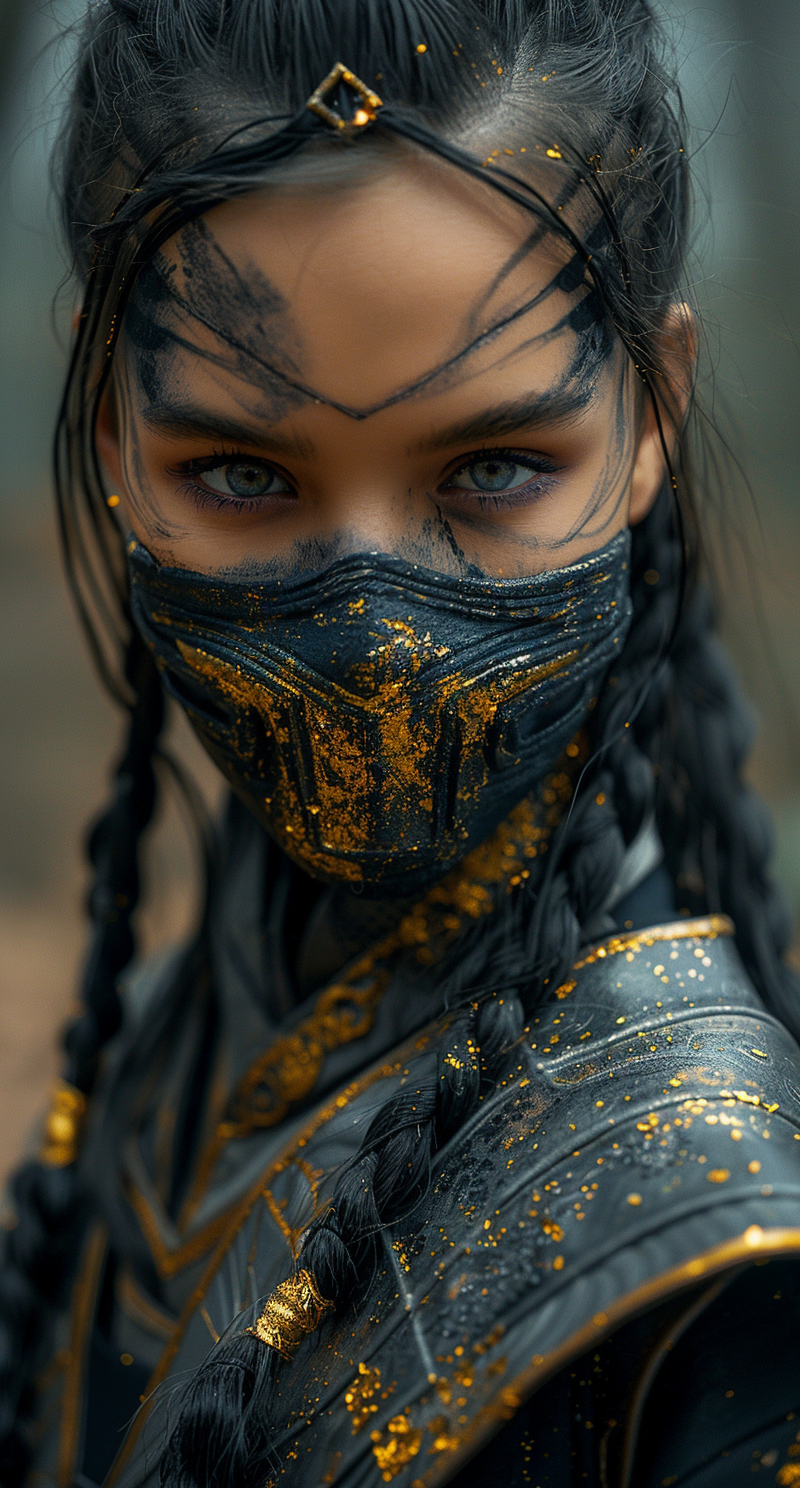 Midjourney prompt: woman in predator art cosplay, ultra-detailed, in ... - Midjourney